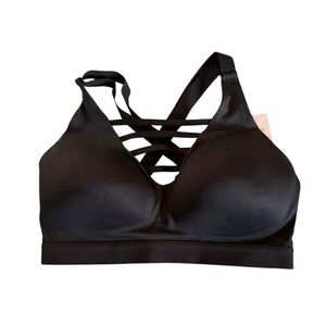 Victoria’s Secret Black Strappy Sports Bra 32D NWT